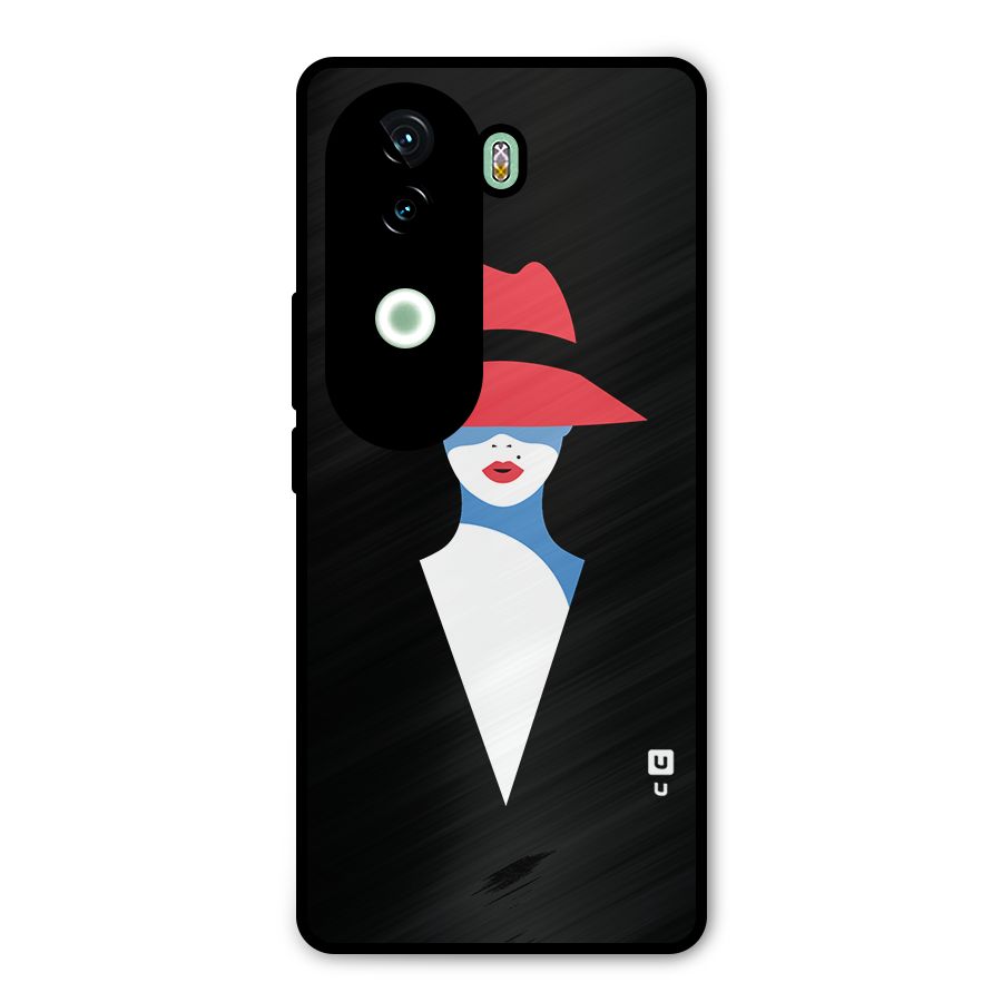 Mysterious Woman Illustration Metal Back Case for iQOO Z9s