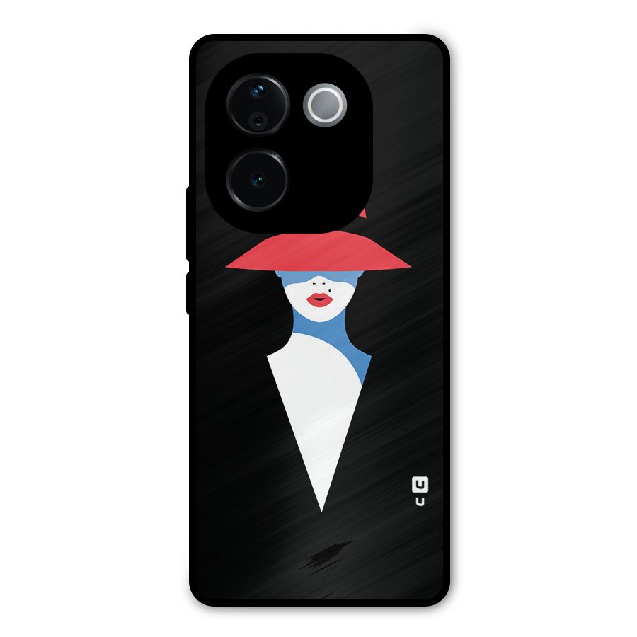 Mysterious Woman Illustration Metal Back Case for iQOO Z9s Pro
