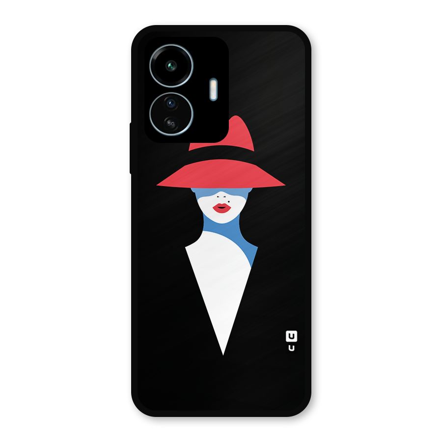 Mysterious Woman Illustration Metal Back Case for vivo iQOO Z6 Lite 5G