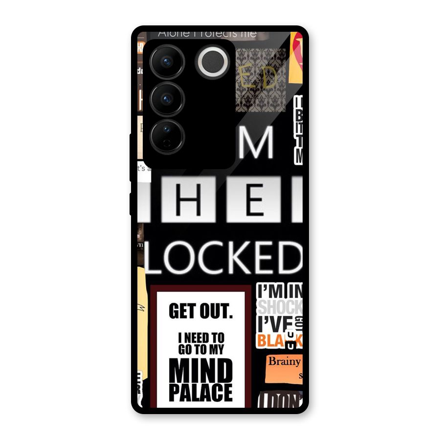 Mystery Pattern Glass Back Case for Vivo V27 Pro