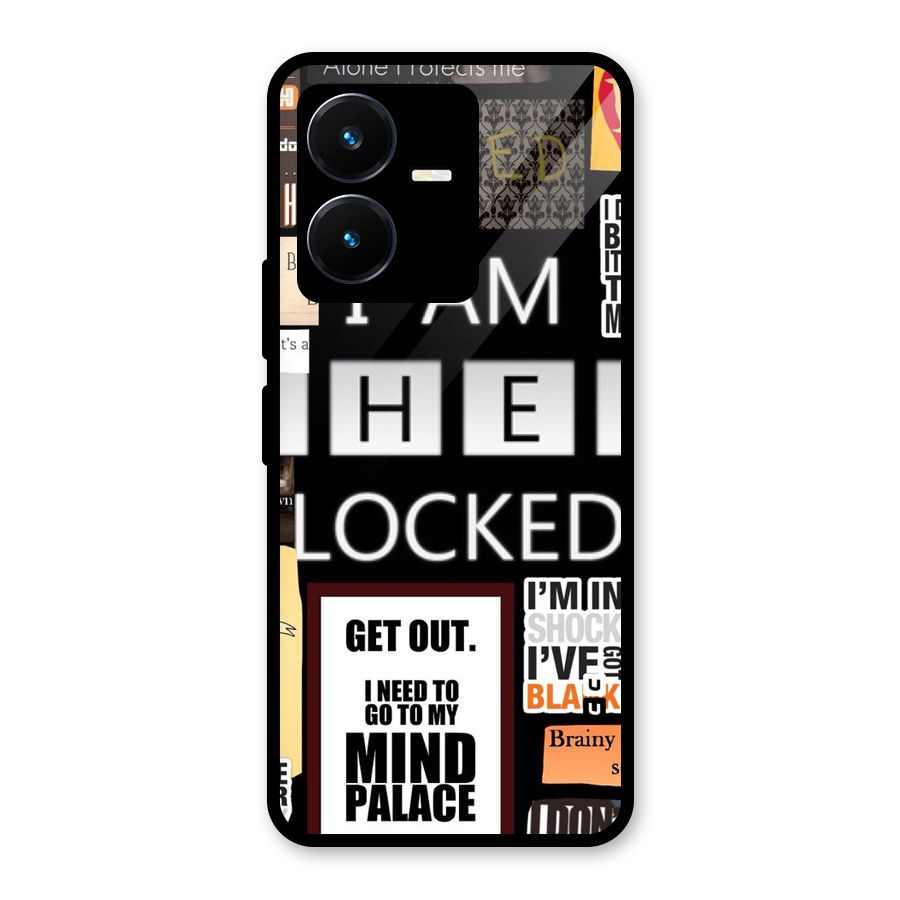 Mystery Pattern Glass Back Case for Vivo Y22s