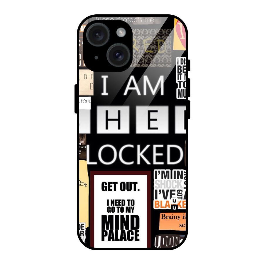 Mystery Pattern Glass Back Case for iPhone 15