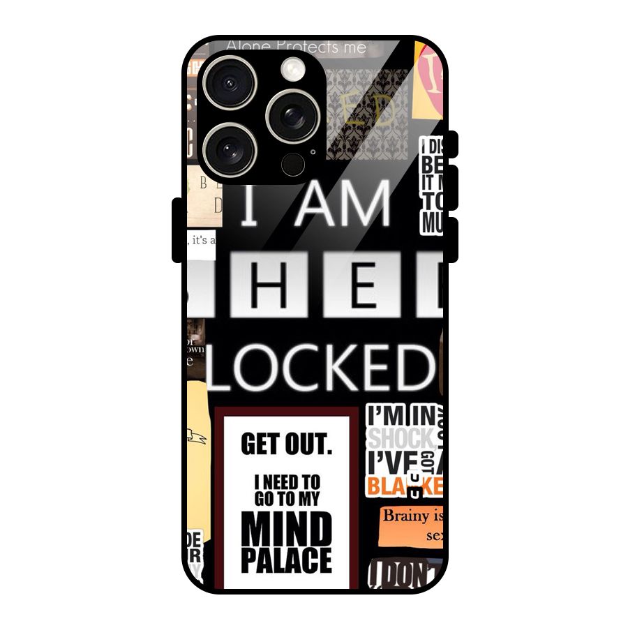 Mystery Pattern Glass Back Case for iPhone 15 Pro Max