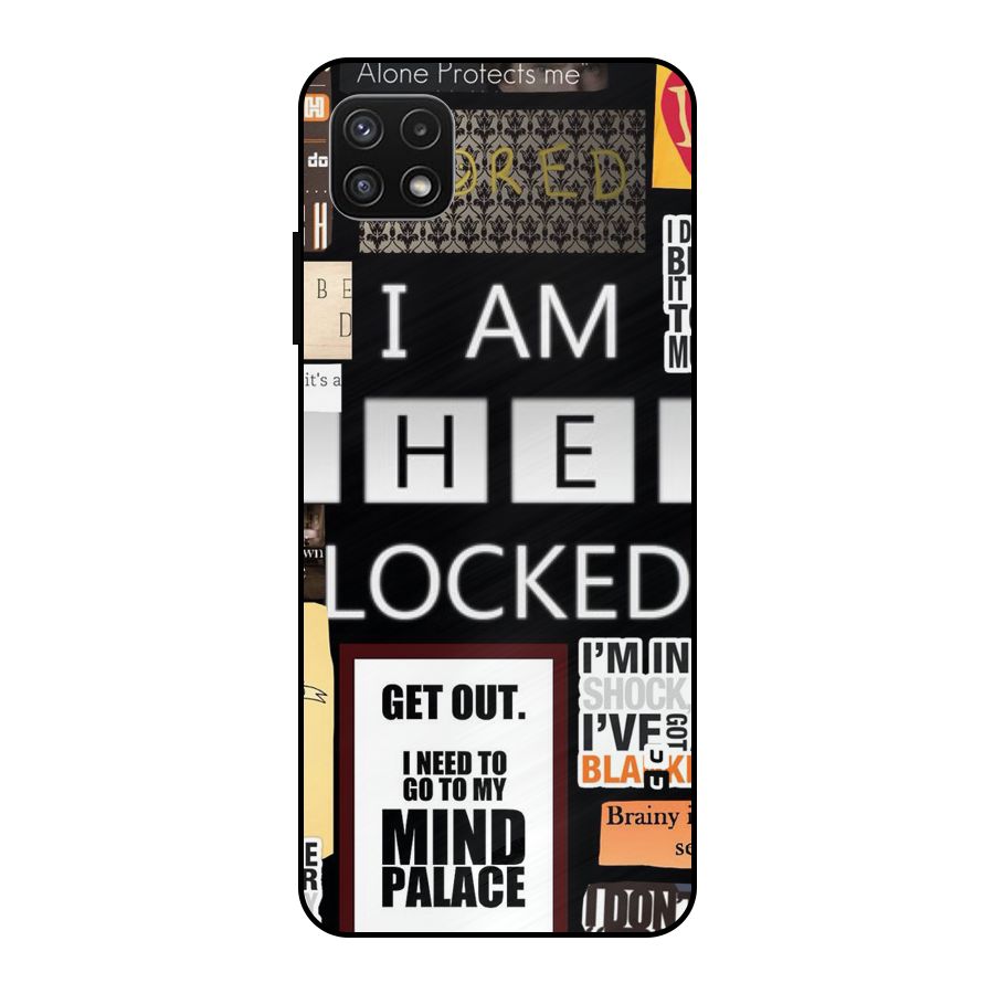 Mystery Pattern Metal Back Case for Galaxy A22 5G