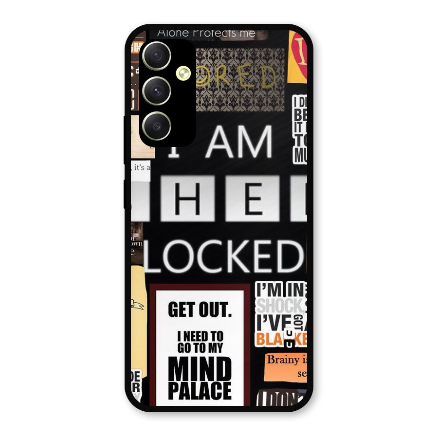Mystery Pattern Metal Back Case for Galaxy A34