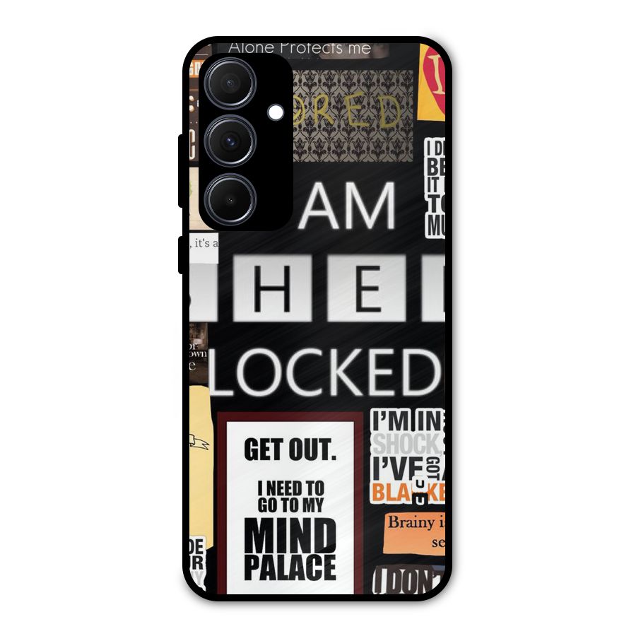 Mystery Pattern Metal Back Case for Galaxy A35