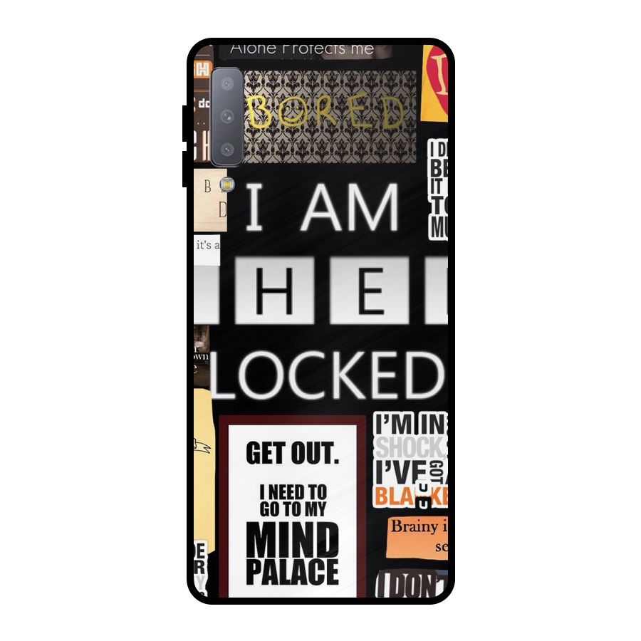 Mystery Pattern Metal Back Case for Galaxy A7 (2018)