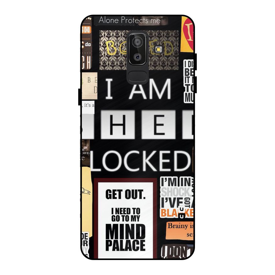 Mystery Pattern Metal Back Case for Galaxy J8