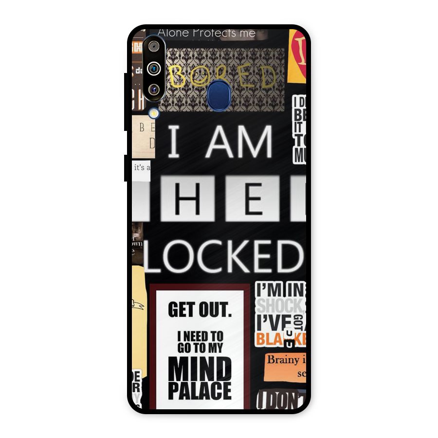 Mystery Pattern Metal Back Case for Galaxy M30