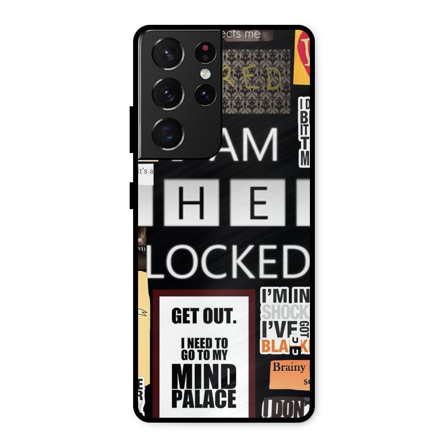 Mystery Pattern Metal Back Case for Galaxy S21 Ultra 5G
