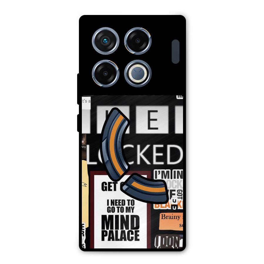 Mystery Pattern Metal Back Case for Infinix GT 20 Pro