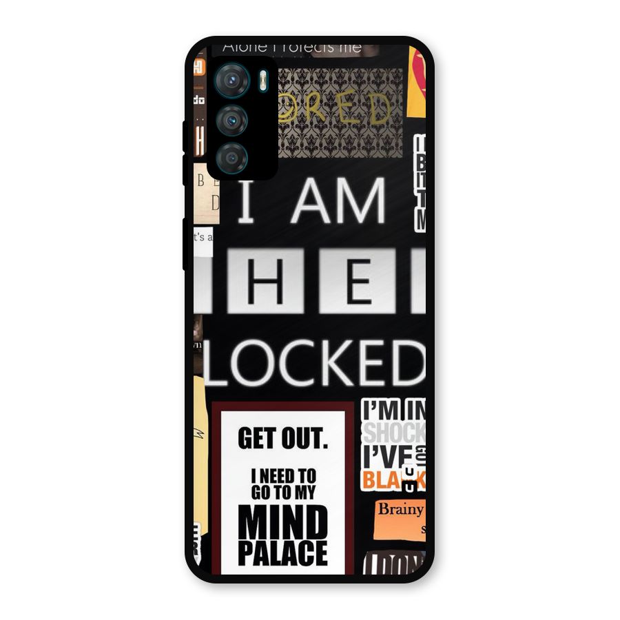 Mystery Pattern Metal Back Case for Moto G42