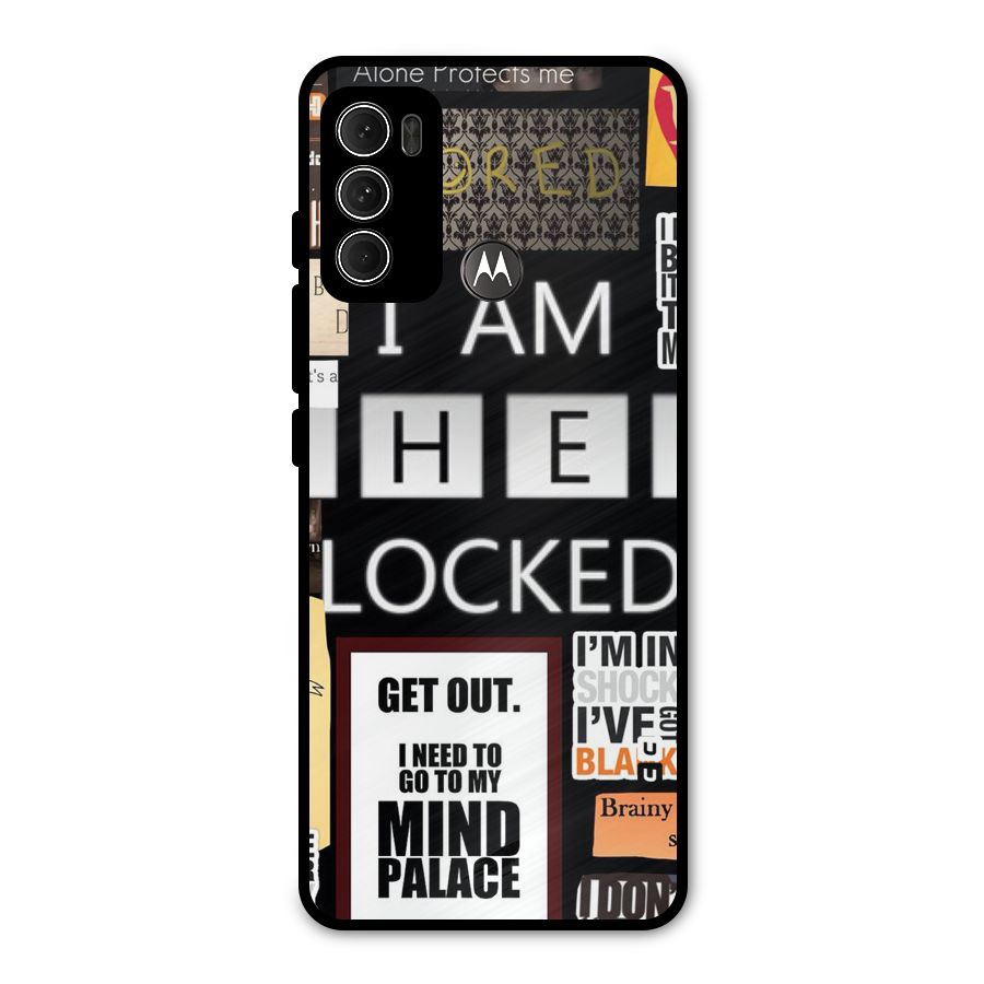 Mystery Pattern Metal Back Case for Moto G60