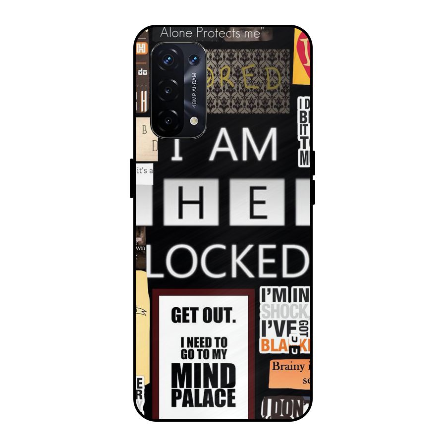 Mystery Pattern Metal Back Case for Oppo A74 5G