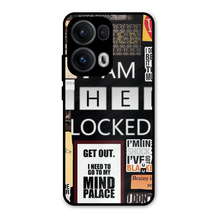 Mystery Pattern Metal Back Case for Oppo Reno13 Pro