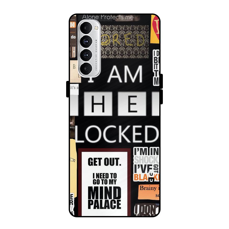 Mystery Pattern Metal Back Case for Oppo Reno4 Pro