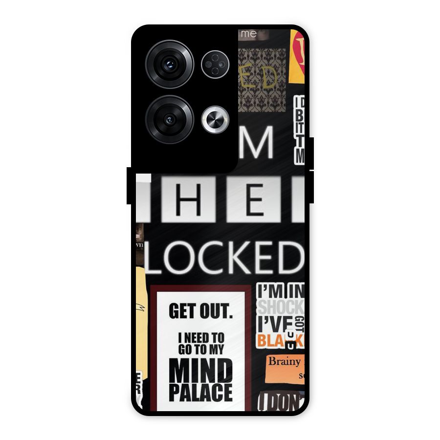Mystery Pattern Metal Back Case for Oppo Reno8 Pro 5G