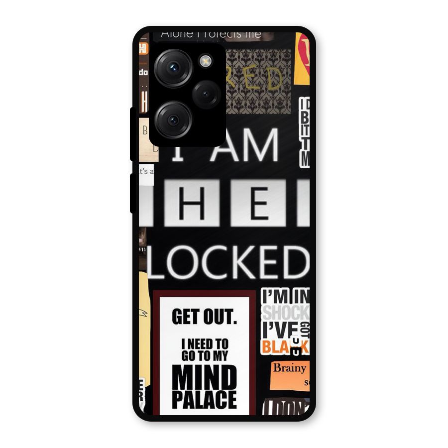 Mystery Pattern Metal Back Case for Poco X5 Pro