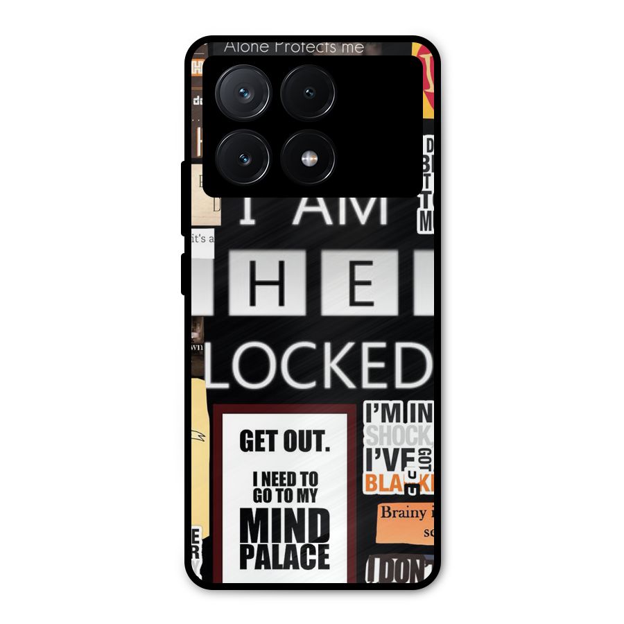 Mystery Pattern Metal Back Case for Poco X6 Pro