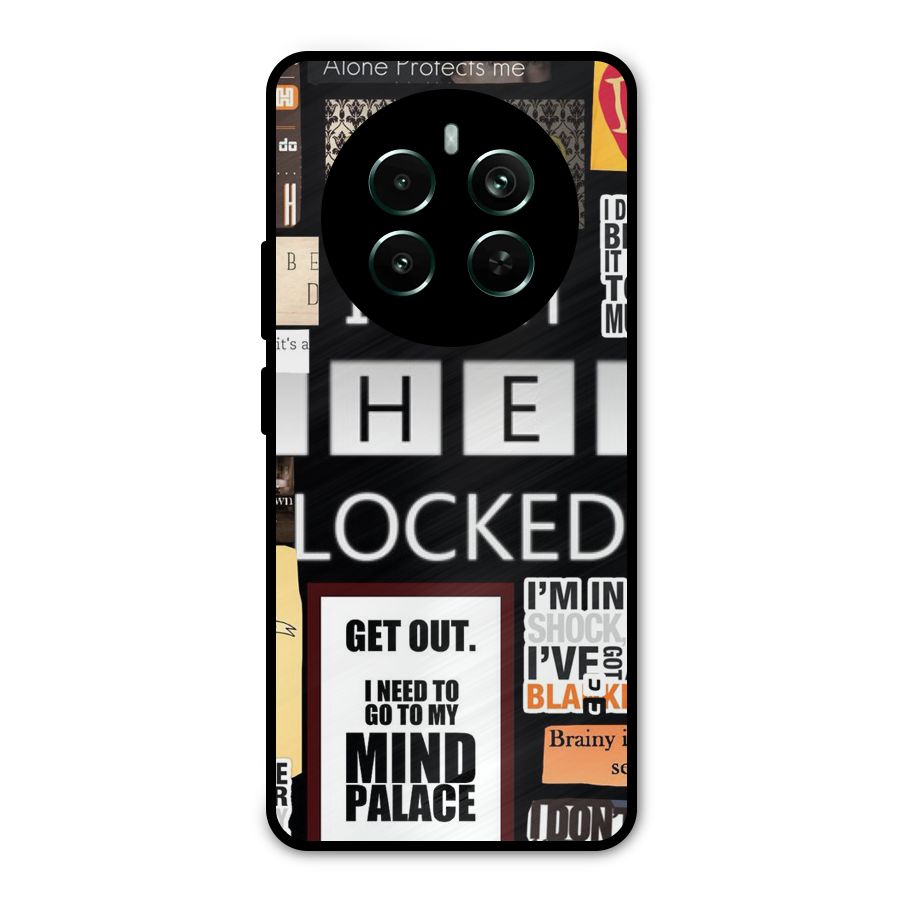 Mystery Pattern Metal Back Case for Realme 12 Plus