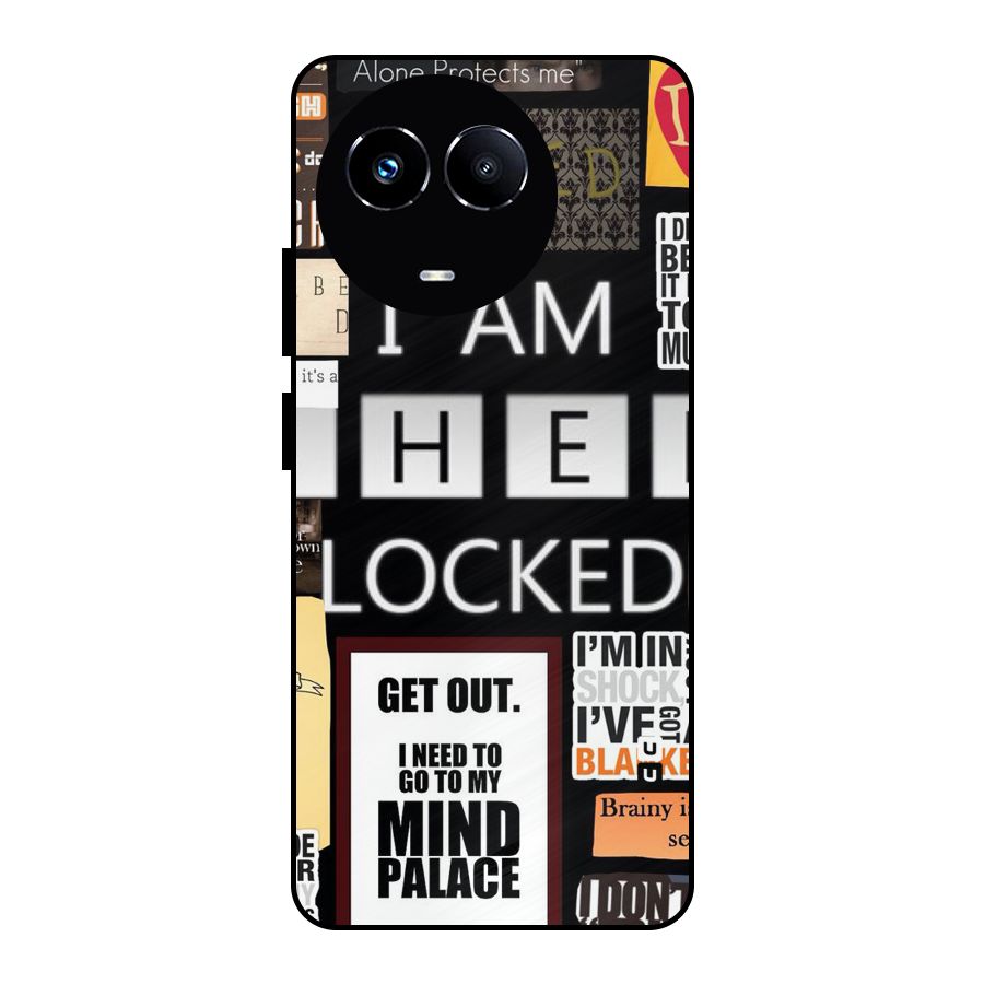 Mystery Pattern Metal Back Case for Realme Narzo 60X