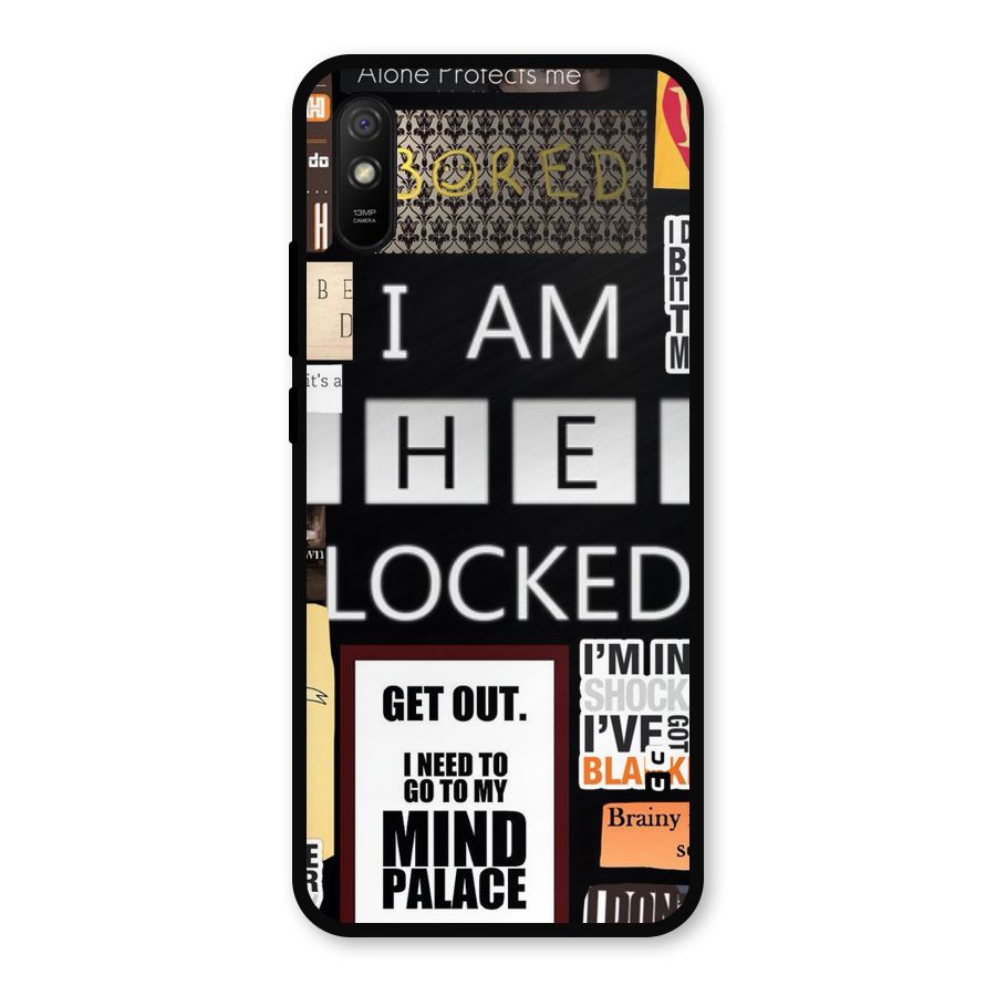 Mystery Pattern Metal Back Case for Redmi 9a