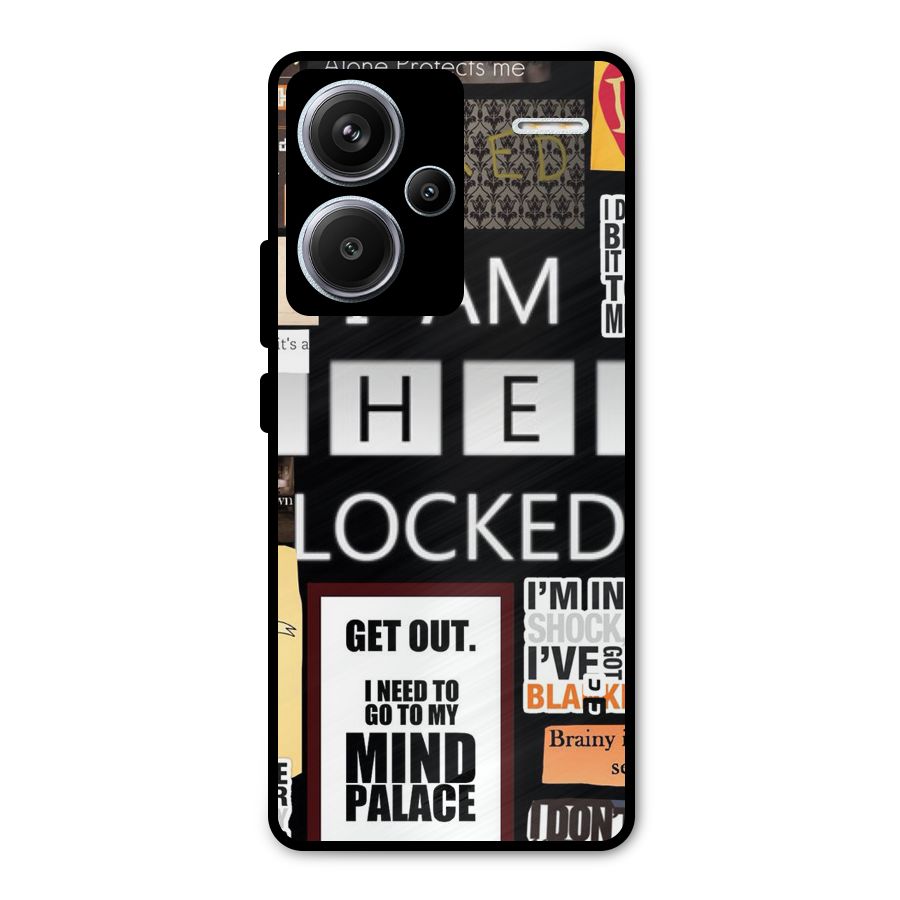 Mystery Pattern Metal Back Case for Redmi Note 13 Pro Plus