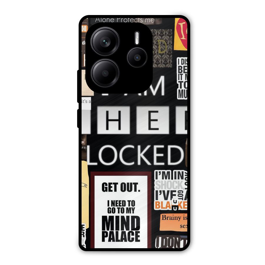 Mystery Pattern Metal Back Case for Redmi Note 14 5G