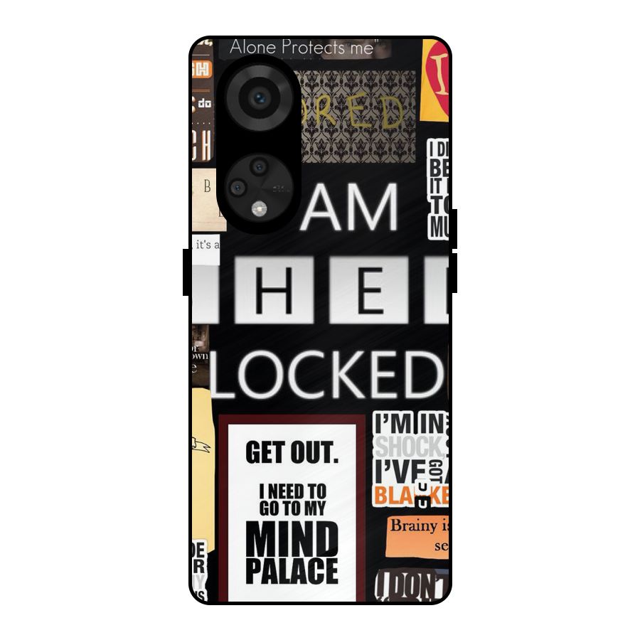 Mystery Pattern Metal Back Case for Reno8 T 5G