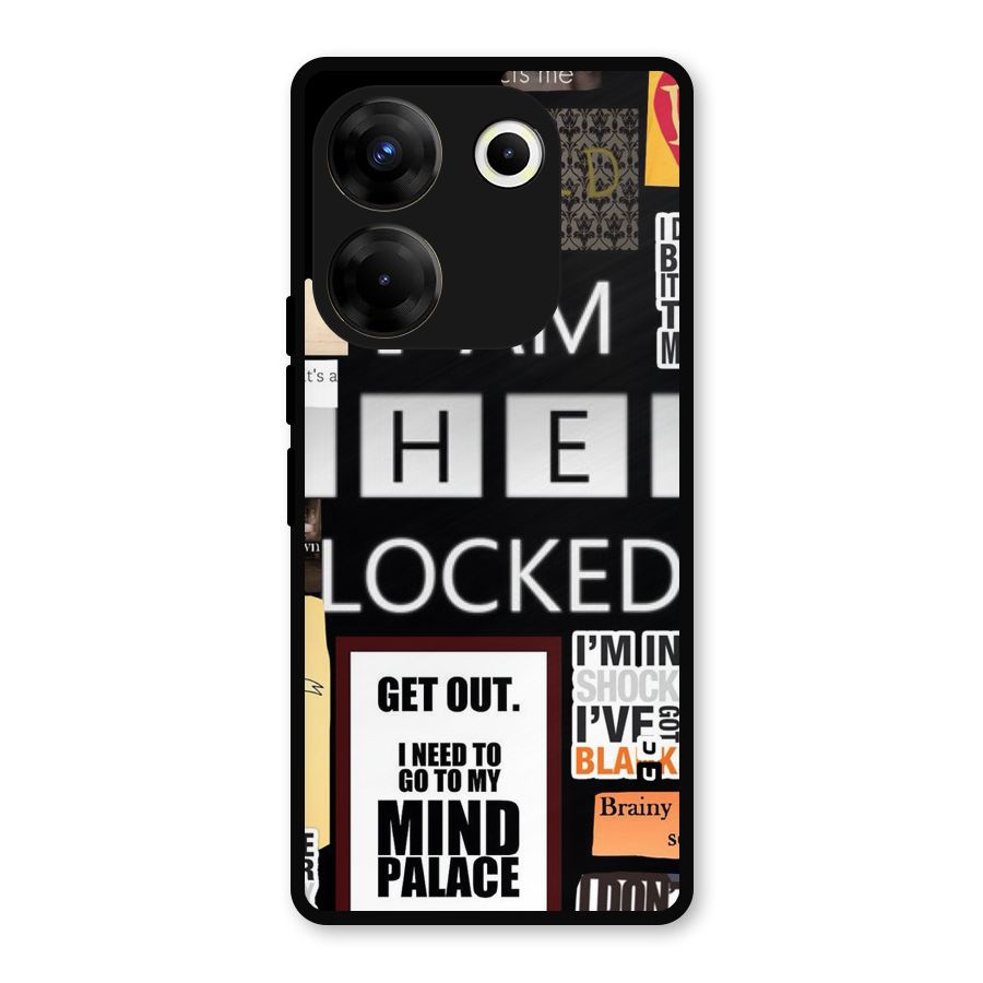 Mystery Pattern Metal Back Case for Tecno Camon 20