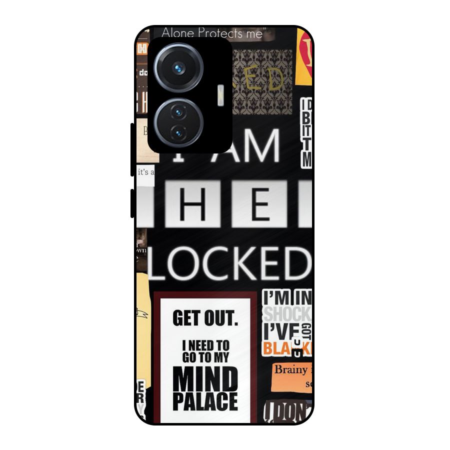 Mystery Pattern Metal Back Case for Vivo T1 44W