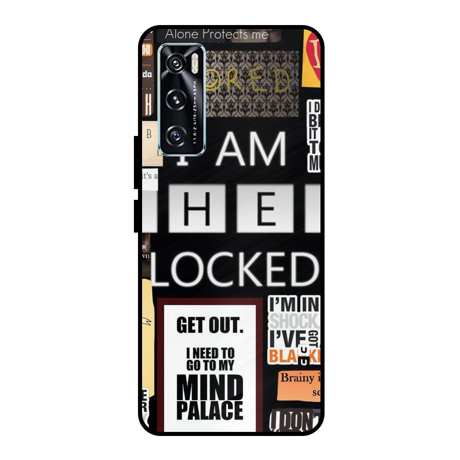 Mystery Pattern Metal Back Case for Vivo V20 SE