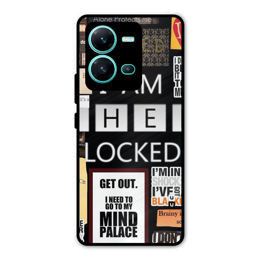 Mystery Pattern Metal Back Case for Vivo V25