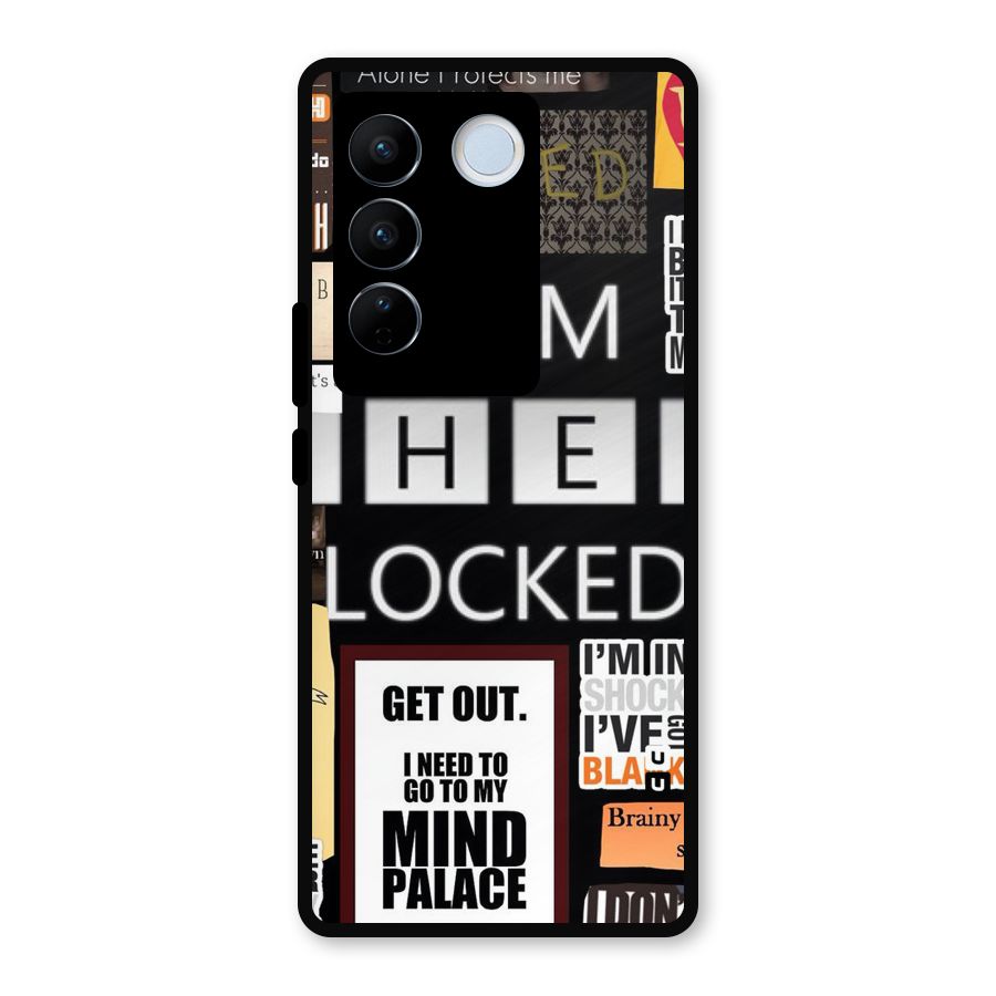 Mystery Pattern Metal Back Case for Vivo V27