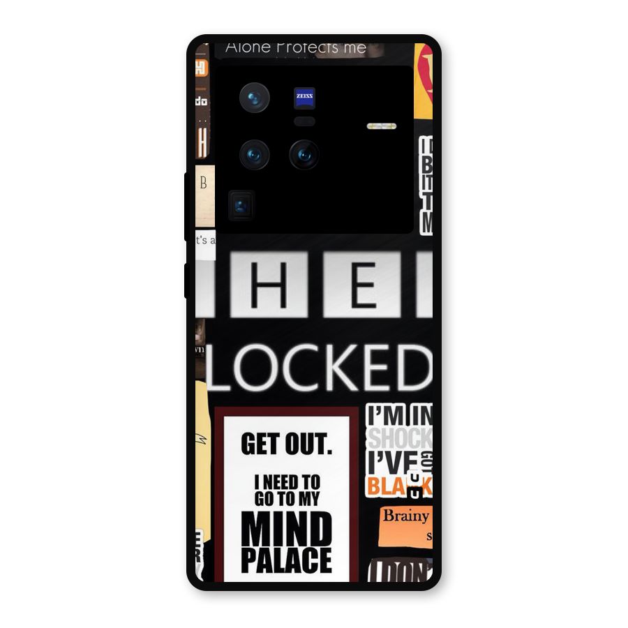 Mystery Pattern Metal Back Case for Vivo X80 Pro