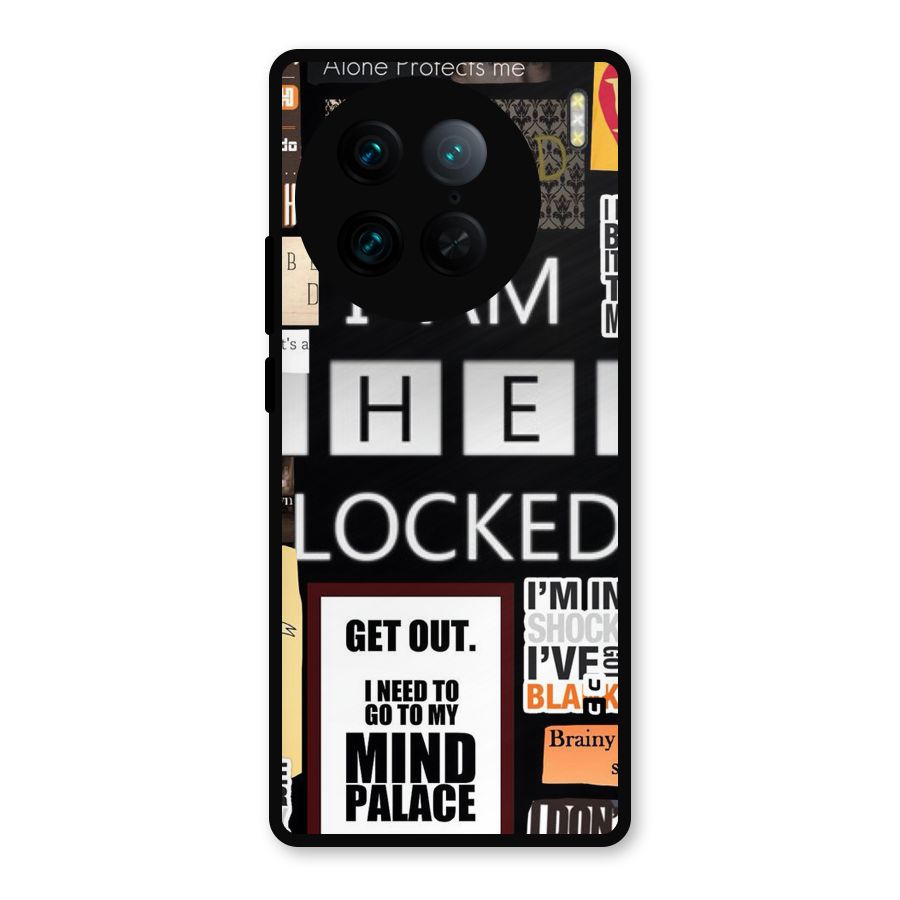 Mystery Pattern Metal Back Case for Vivo X90 Pro