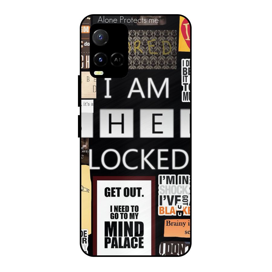Mystery Pattern Metal Back Case for Vivo Y21G