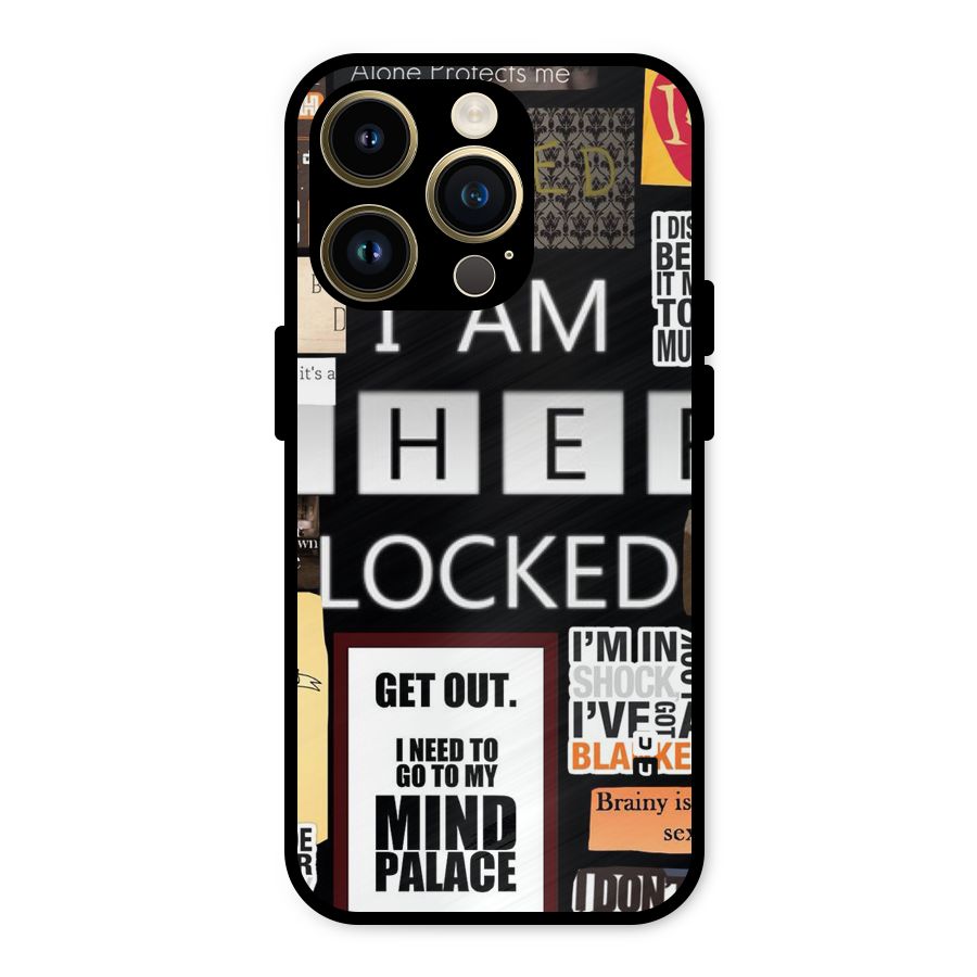 Mystery Pattern Metal Back Case for iPhone 14 Pro