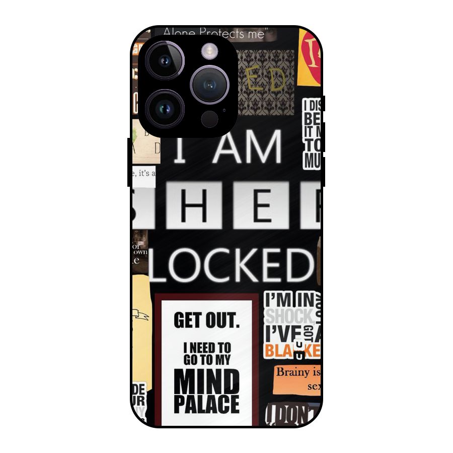 Mystery Pattern Metal Back Case for iPhone 14 Pro Max