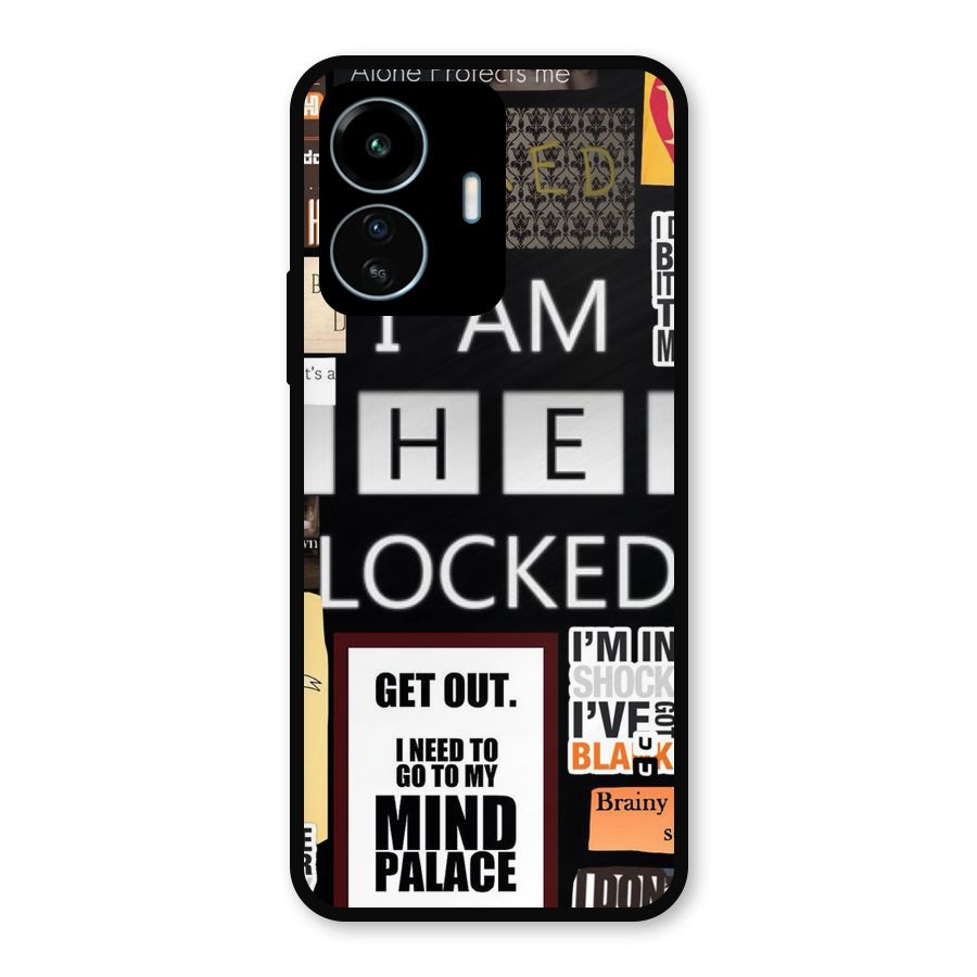 Mystery Pattern Metal Back Case for vivo iQOO Z6 Lite 5G