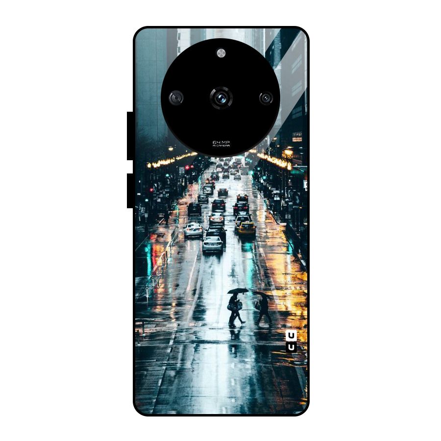 NY Streets Rainy Glass Back Case for Realme Narzo 60 5G