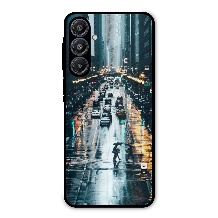NY Streets Rainy Metal Back Case for Galaxy A16 5G
