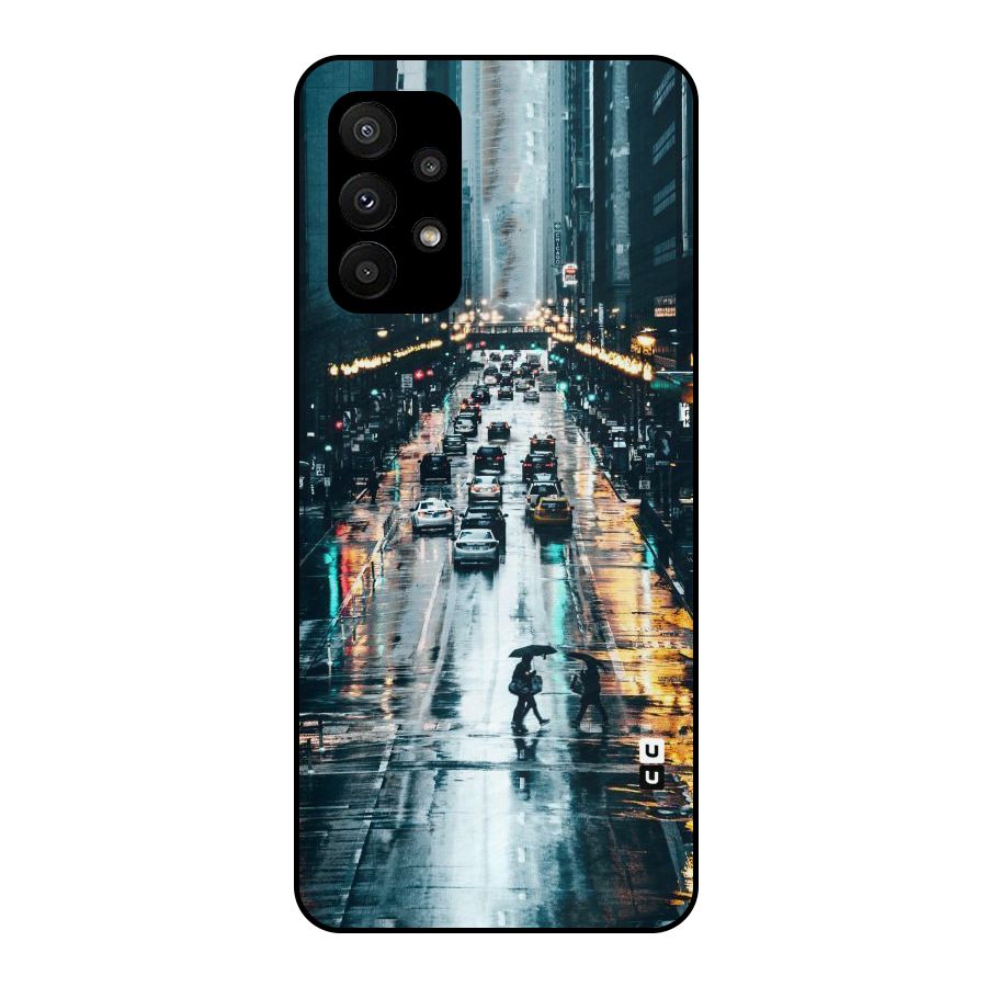NY Streets Rainy Metal Back Case for Galaxy A23