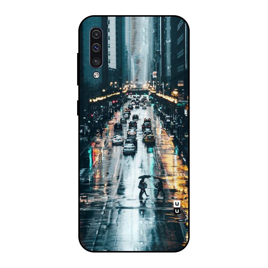 NY Streets Rainy Metal Back Case for Galaxy A30s