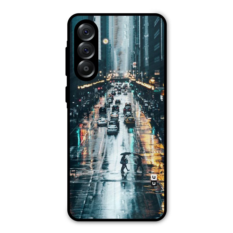 NY Streets Rainy Metal Back Case for Galaxy A36