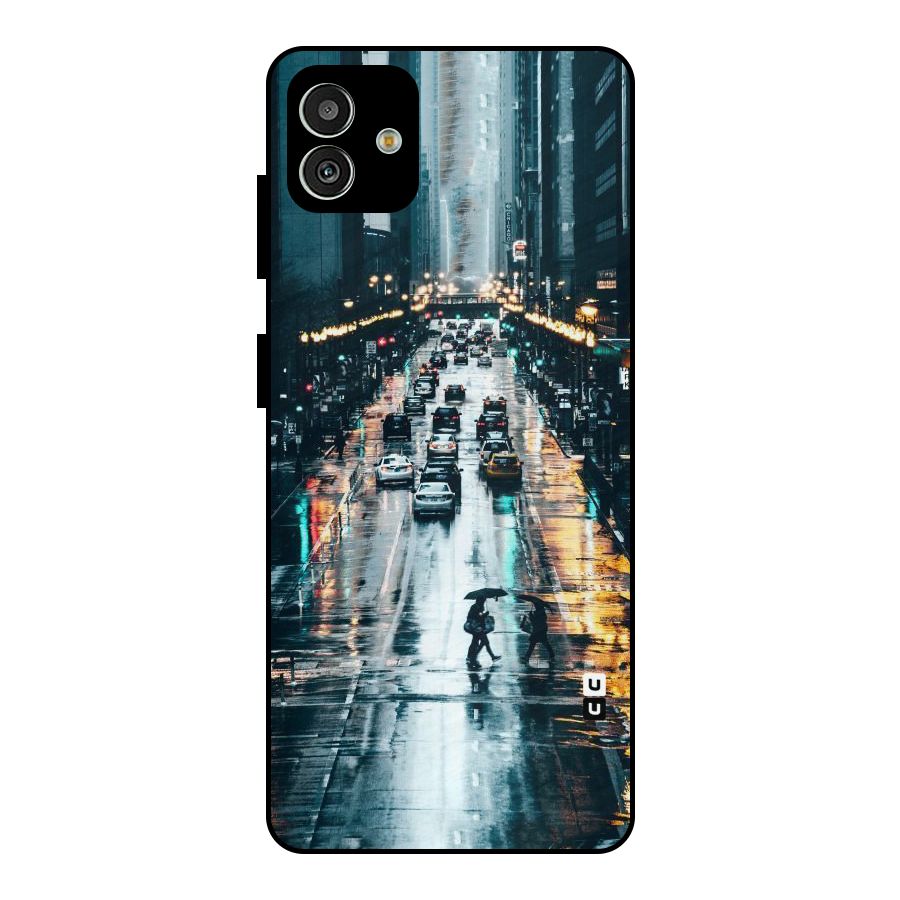 NY Streets Rainy Metal Back Case for Galaxy M13 5G