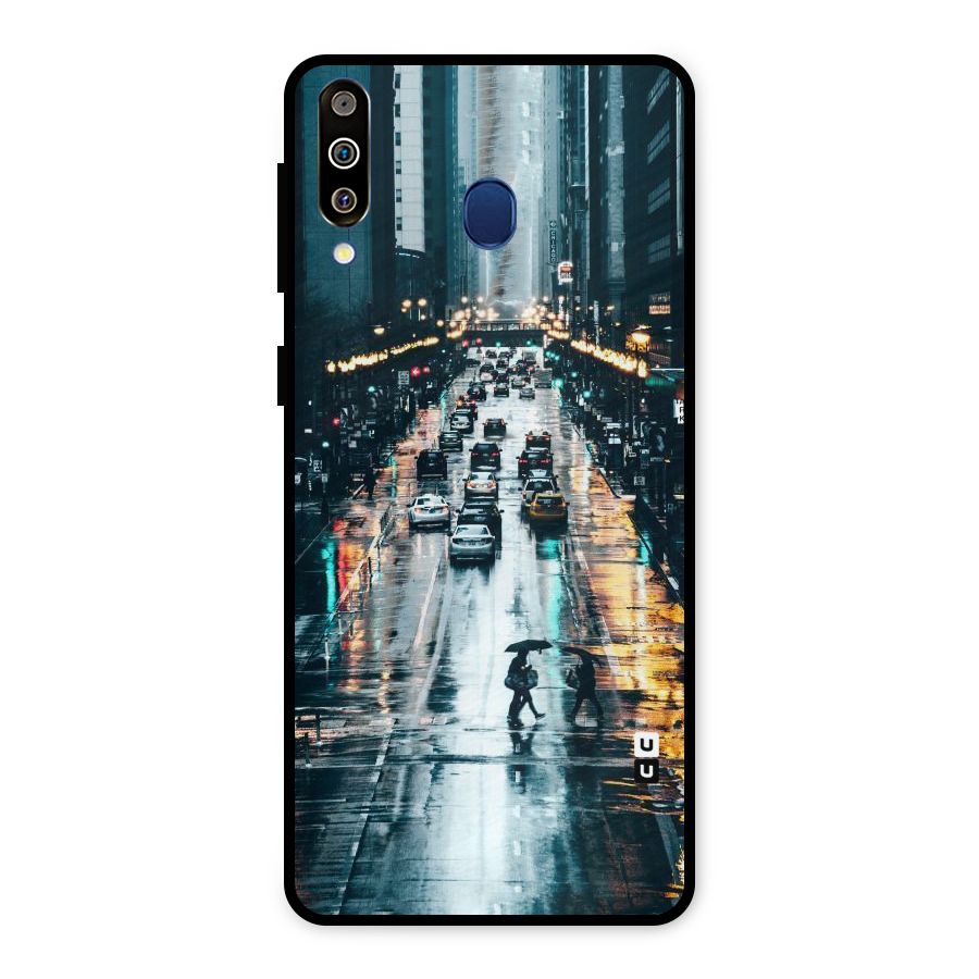 NY Streets Rainy Metal Back Case for Galaxy M30