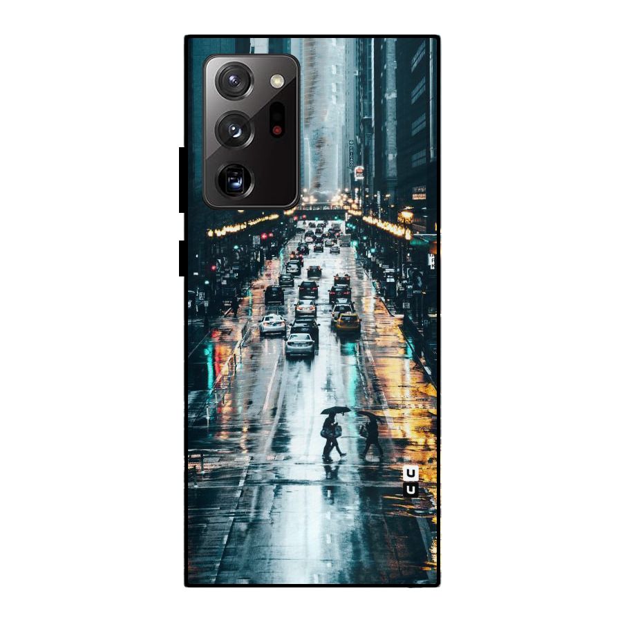 NY Streets Rainy Metal Back Case for Galaxy Note 20 Ultra 5G