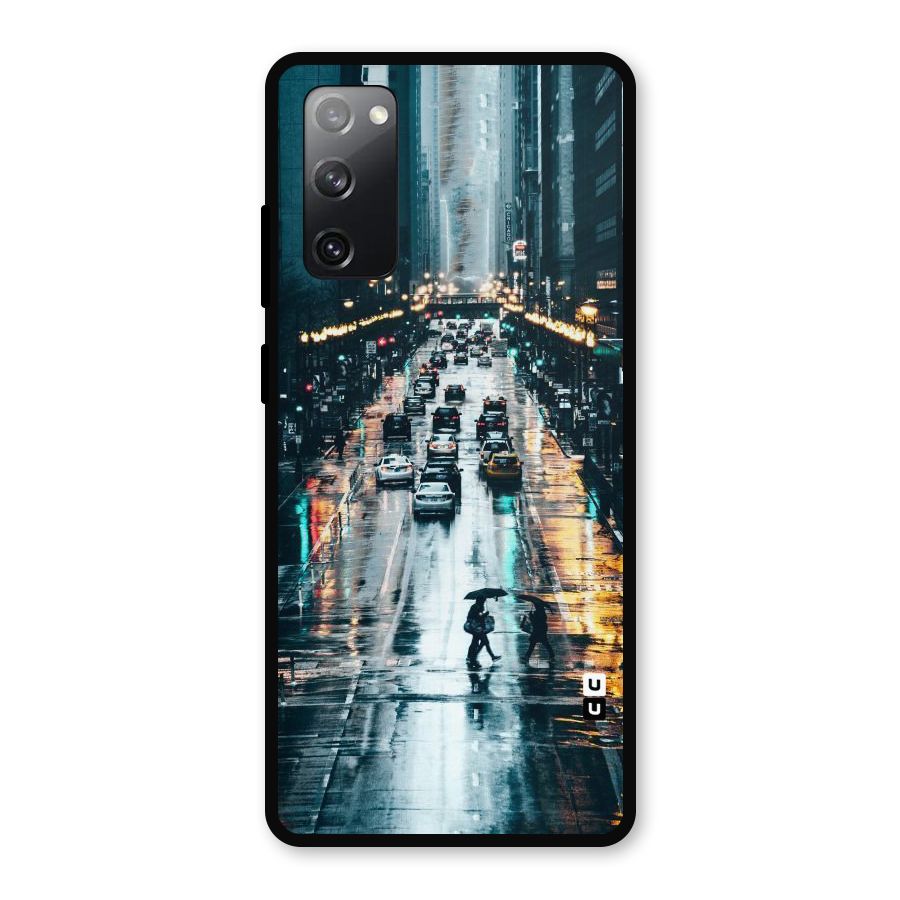 NY Streets Rainy Metal Back Case for Galaxy S20 FE 5G