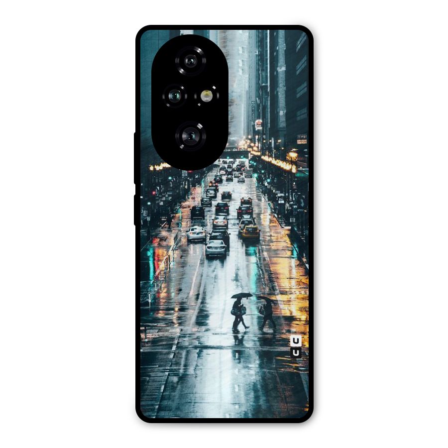 NY Streets Rainy Metal Back Case for Honor 200 Pro